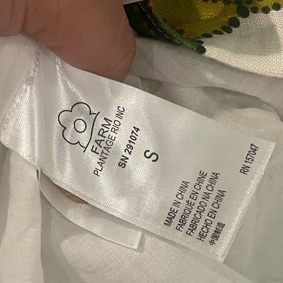 Farm Rio Spotted Leaves Utility Mini Dress - Picture 5 of 6